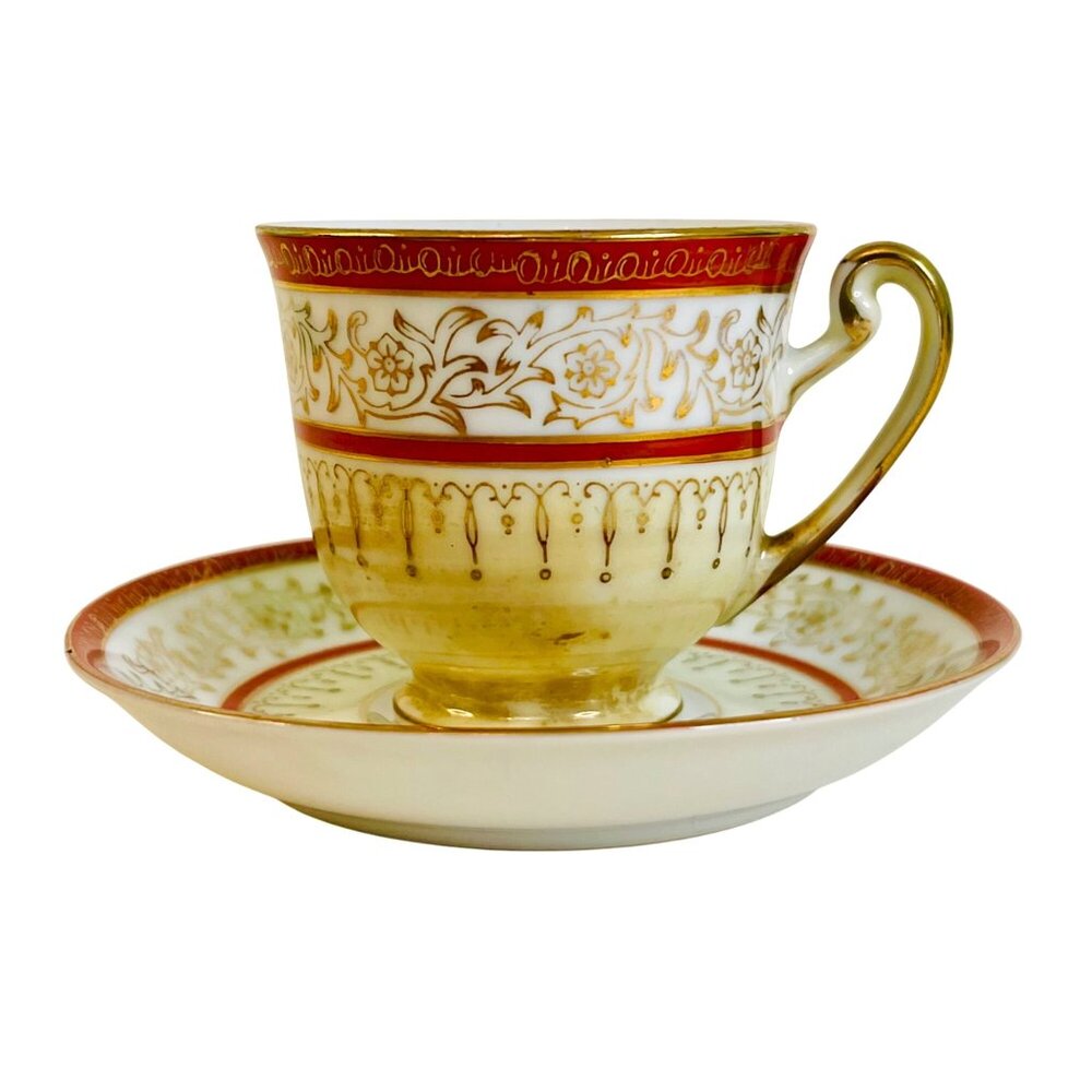 Teacup and Saucer Demitasse Vintage Regal China Occupied Japan 1947 - 1952
